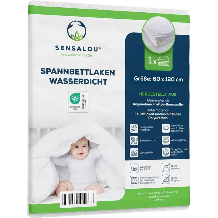 Sensalou Spannbettlaken Inkontinenz Spannbetttuch Matratzenschutzbezug, Frottee, Polyurethan, Gummizug: elastisch, (1 Stück), wasserdicht atmungsaktiv wasserfest – Bild 5