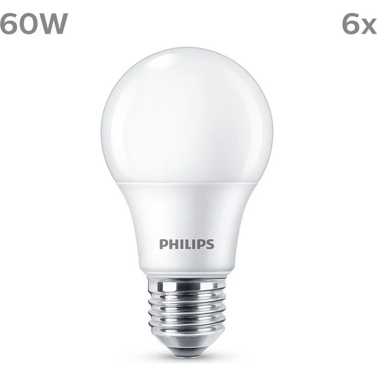 Philips LED classic Lampe 60W E27 Warmweiß 806lm matt 6er P – Bild 2