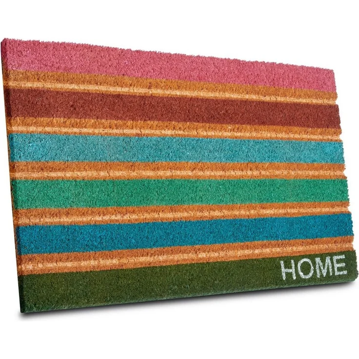 HANSE Home Fußmatte Mix Mats Kokos Colorful Stripes, Türmatte, rechteckig, Höhe: 15 mm, Strapazierfähig, pflegeleicht, robust, wetterfest, UV-beständig – Bild 1
