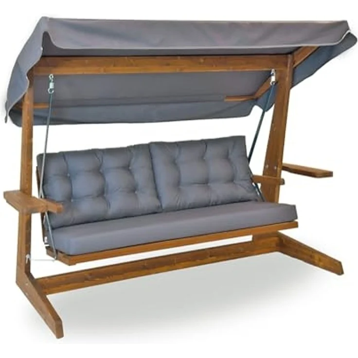 Westmann 'Viva 2400' Hollywoodschaukel, Holz anthrazit,237 x 115 x 175 cm – Bild 1