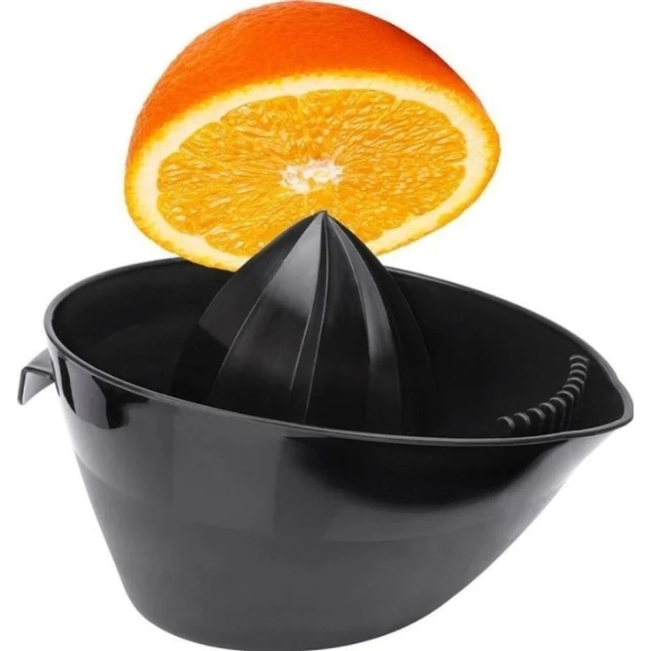 Vilde Hand-Zitruspresse mit Griff manuelle Saftpresse für Grapefruit Orangen groß schwarz