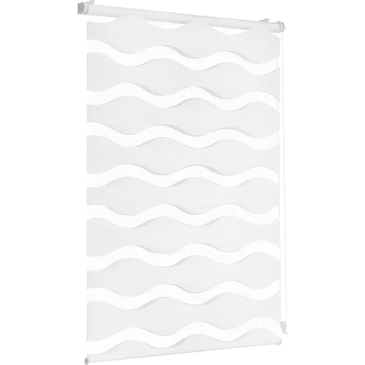 Sekey Doppelrollo Wellen Klemmfix ohne Bohren für Fenster, Doppelrollo 80 cm breit, Duo Rollo Welle Jalousie Sonnenschutz, 80x100cm, Weiß