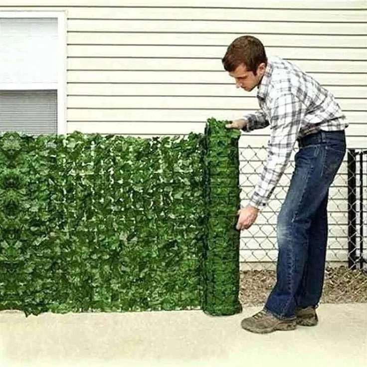 Bakaji Künstliche Hecke Sichtschutz Efeu - 300x100 cm - Kunsthecke in Blätteroptik für Garten, Terrasse, Balkon - Sichtschutz für den Garten - zur Befestigung an Zaun oder Geländer – Bild 9