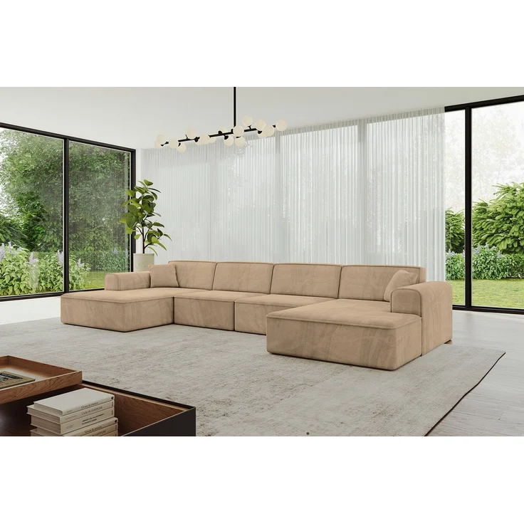 ALTDECOR Wohnlandschaft IREA-U2-v3, Sofa Praktische Bequeme Funktionsecke Couch U-Form Eckcouch, Corner Sofa U-Form Vielseitige Sofa Wohnlandschaft Wohnzimmer – Bild 3