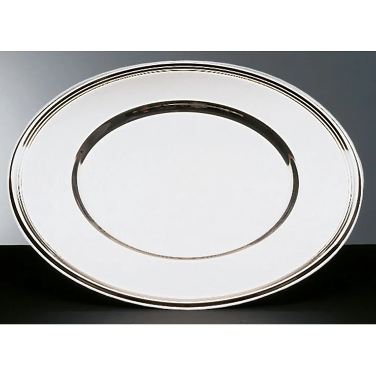 APS Platzteller, Edelstahl, Ø 33 cm, mit Fadendekor – Bild 3