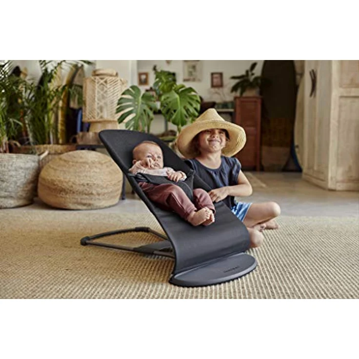 BabyBjörn Bliss Jersey Wippe Holzkohle Grau Grau dunkel 1 – Bild 4