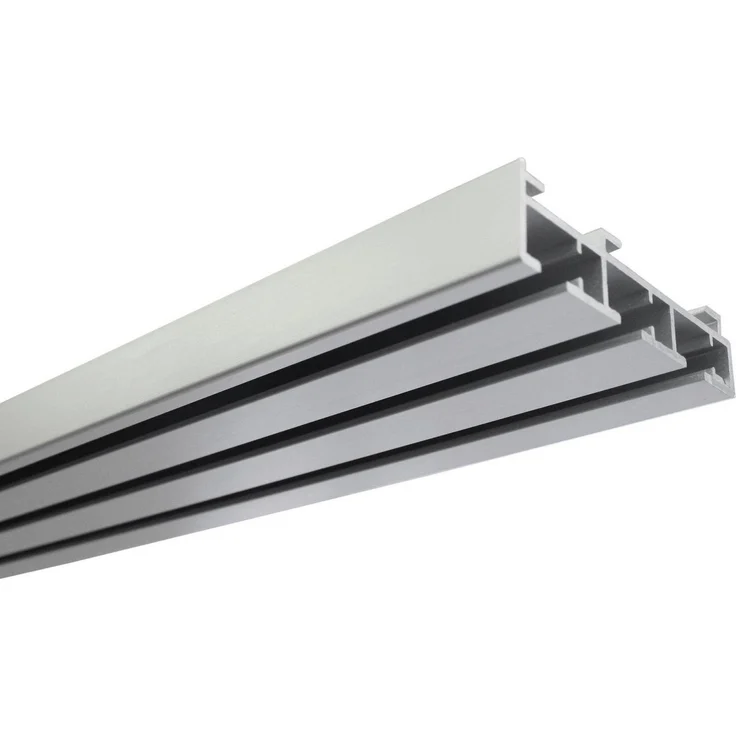 Gardinia Schiene für Flächenvorhang Atlanta silber, 160 cm, 3-läufig – Bild 3