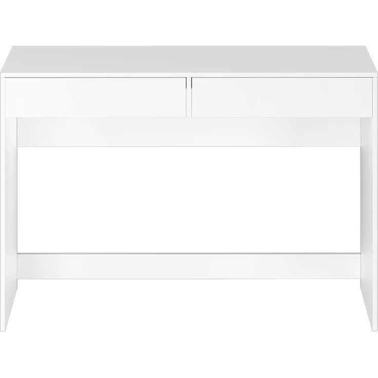 Bellamio 'Toce' Schreibtisch mit 2 Schubladen, weiß, 75x53x110 cm, Bürotisch mit Stauraum, schmaler Arbeitstisch – Bild 8