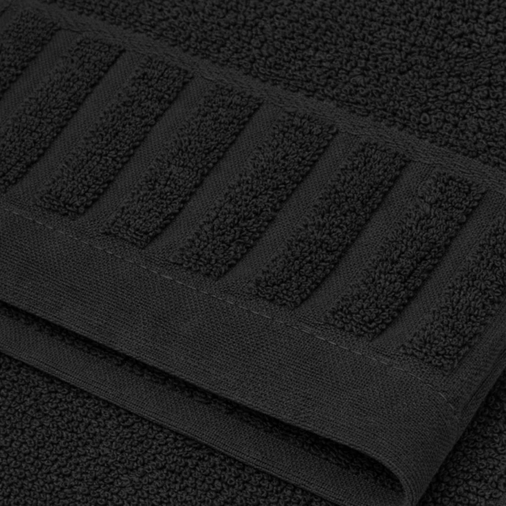 Duschtuch uni schwarz 70 x 140 cm – Bild 2