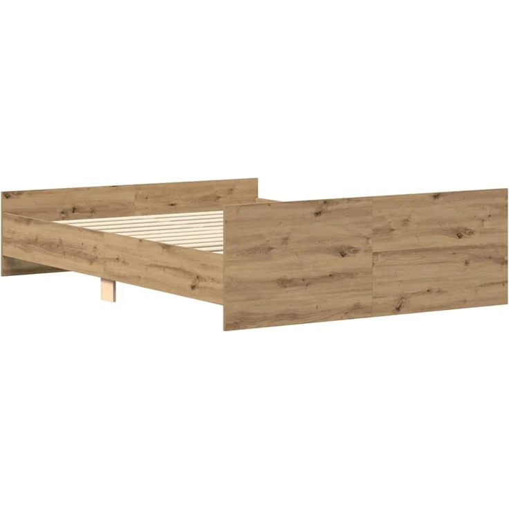 vidaXL Bettgestell ohne Matratze Artisan-Eiche 120x200cm Holzwerkstoff 3328733 – Bild 6