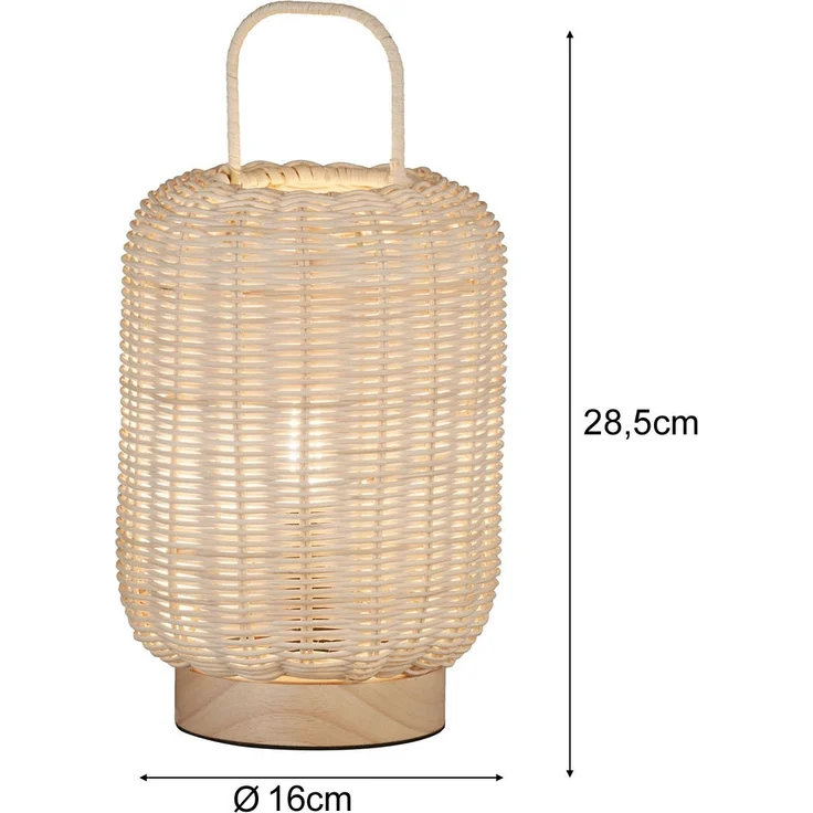 Fischer & Honsel 50738 Tischleuchte Nature Rebe natur 29cm – Bild 4