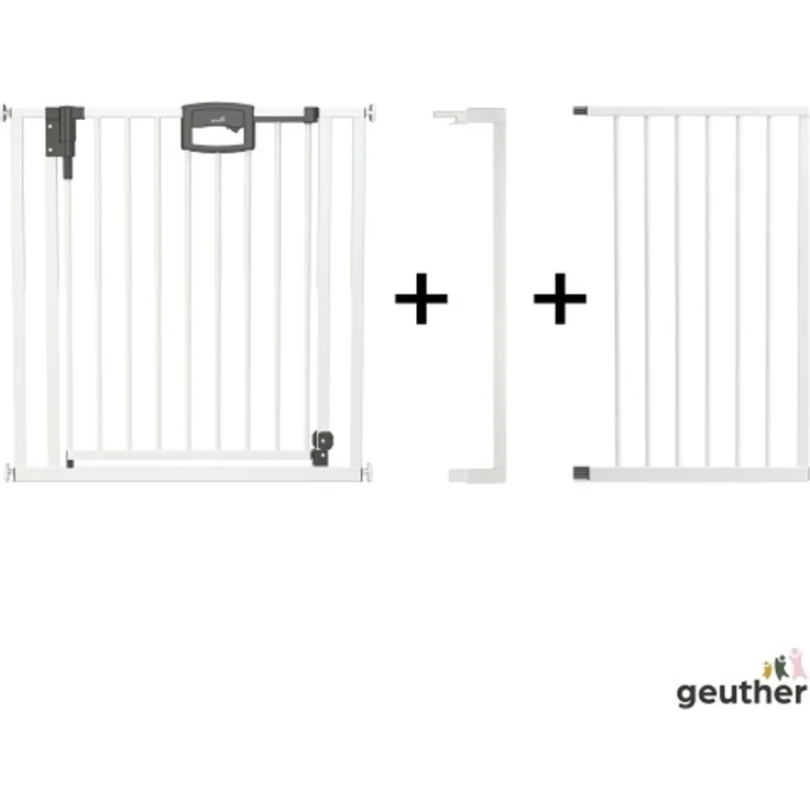 Geuther Türschutzgitter 'Easylock Plus' zum Klemmen für Öffnungen, Metall, Weiß, 136,5 cm - 144,5 cm – Bild 8