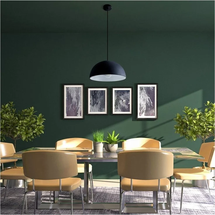 Paco Home Pendelleuchte SAWYER, ohne Leuchtmittel, Hängelampe Esszimmer Küchenlampe Hängend 1,5m Textilkabel Ã˜40,5cm – Bild 2