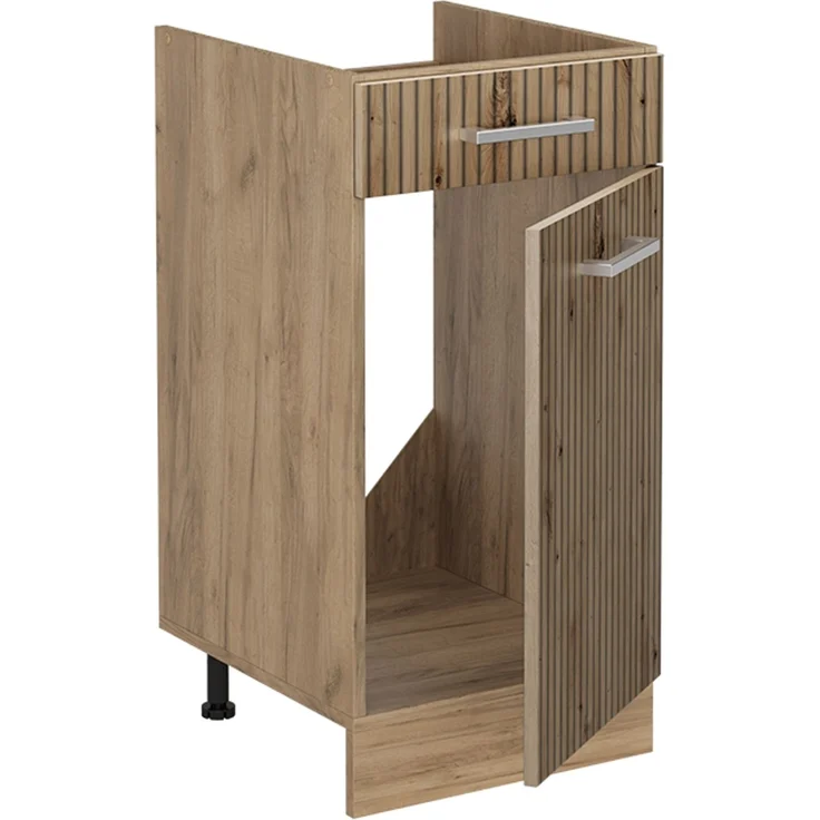 Küchenunterschrank R-Line Artisan-Eiche/Goldkraft Eiche 40 cm ohne Arbeitsplatte Vicco – Bild 3