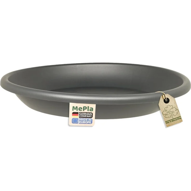 Heimwerkercenter Blumentopf MePla Untersetzer Cylindro ø24 cm, Anthrazit, wetterfester Kunstoff – Bild 1