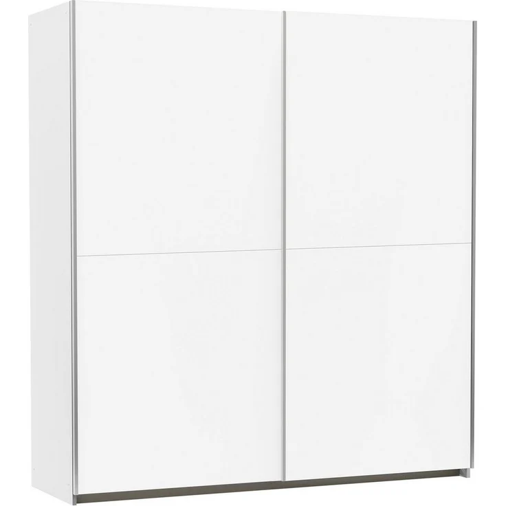 Rauch Möbel Saturn, Schwebetürenschrank mit zusätzlichen Fachböden, Kleiderschrank weiß, Kleiderschränke, Garderobe, Schrank mit Stauraum, 2-türig, Farbe Alpinweiß, 175 x 191 x 59 cm – Bild 1