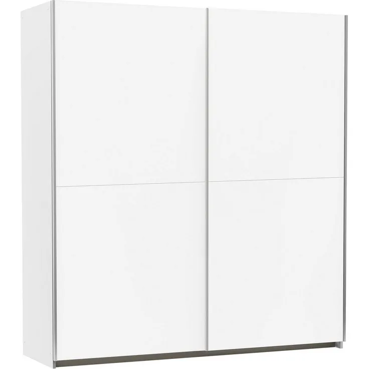 Rauch Möbel Saturn, Schwebetürenschrank mit zusätzlichen Fachböden, Kleiderschrank weiß, Kleiderschränke, Garderobe, Schrank mit Stauraum, 2-türig, Farbe Alpinweiß, 175 x 191 x 59 cm