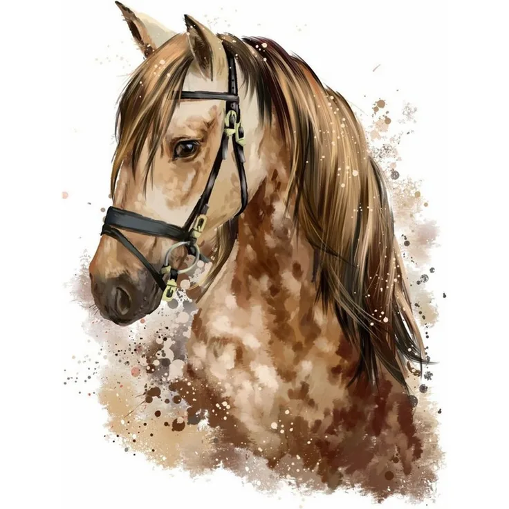 nikima Wandtattoo 085 Wandtattoo Pferd Kopf - 250 x 330 mm (PVC-Folie)