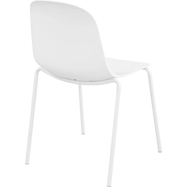CLP Stapelstuhl Hardin mit ergonomischer Kunststoffschale und stabilem Metallgestell - Farbe:weiß – Bild 6