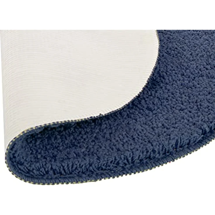 Brandsseller Badematte Ø 60 cm Badvorleger Badteppich Rund Blau – Bild 6