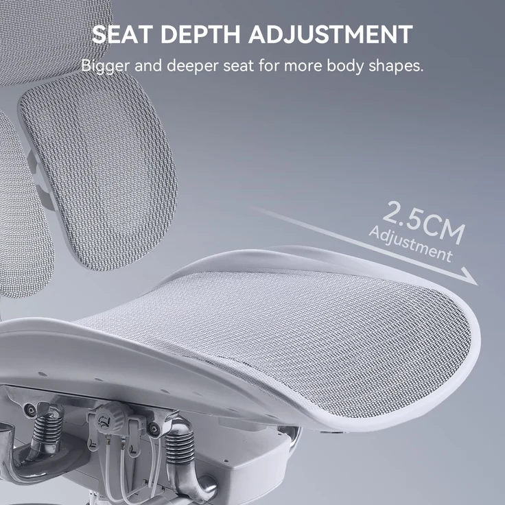 Sihoo 'Doro S300' ergonomischer Schreibtischstuhl, 124,5 x 76 cm, in Grau – Bild 7
