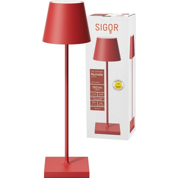 SIGOR LED Tischleuchte Akku-Tischleuchte, Dimmbar, LED fest integriert, Warmweiß – Bild 5
