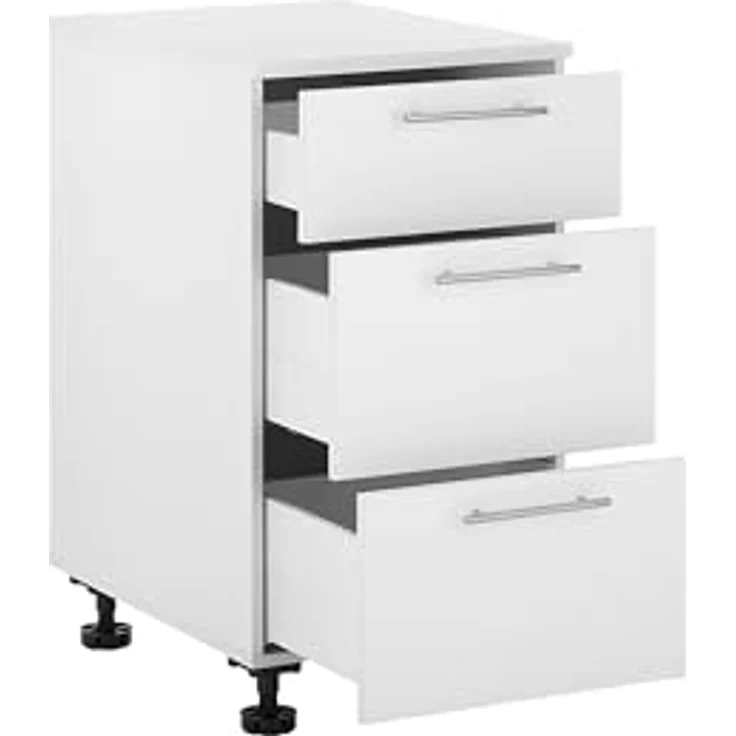 Laundreezy Unterschrank, Weiß - Schubladenschrank für Waschküche & Hauswirtschaftsraum - 50 x 92 x 68 cm (B/H/T) – Bild 5