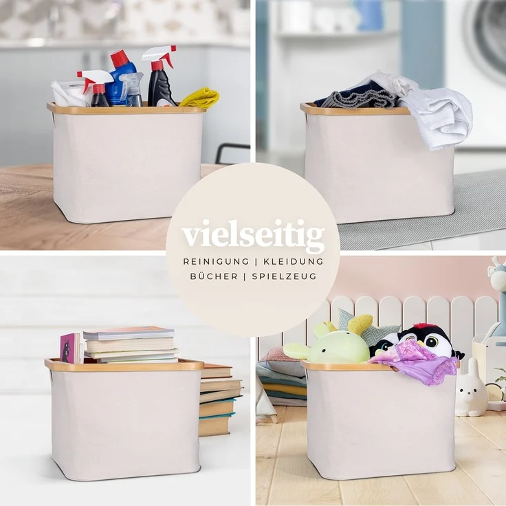HENNEZ Aufbewahrungskorb 40l kompatibel für IKEA KALLAX Regal, Korb zur Holz Aufbewahrung klein Aufbewahrungsbox Regalkorb – Bild 2