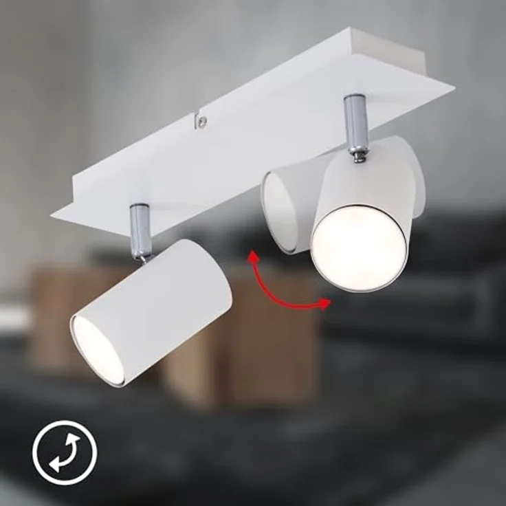 Briloner Leuchten LED Deckenspots 2857025 Run, ohne Leuchtmittel, Warmweiß, Deckenlampe, 29x8x12,3, max. 40W, GU10, Wohnzimmer, Flur – Bild 5