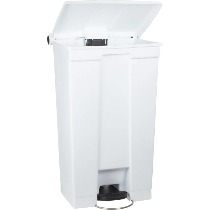 Rubbermaid Commercial 6143 HDPE 15-3/4x16-1/4x17-1/8-Inch 8 gal Rectangular Medical Waste Step On Trash Can - White