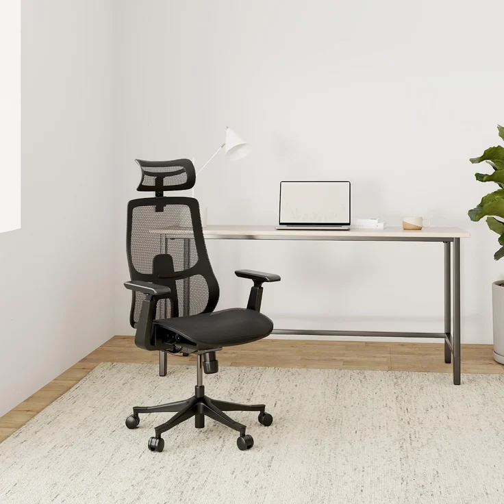 VALKENSTOL M5 MESH-SITZ Bürostuhl ergonomisch mit Mesh Sitz - 5 Jahre Garantie - 3D-Armlehnen - adaptive Lordosenstütze - verstellbare Sitztiefe – Bild 2