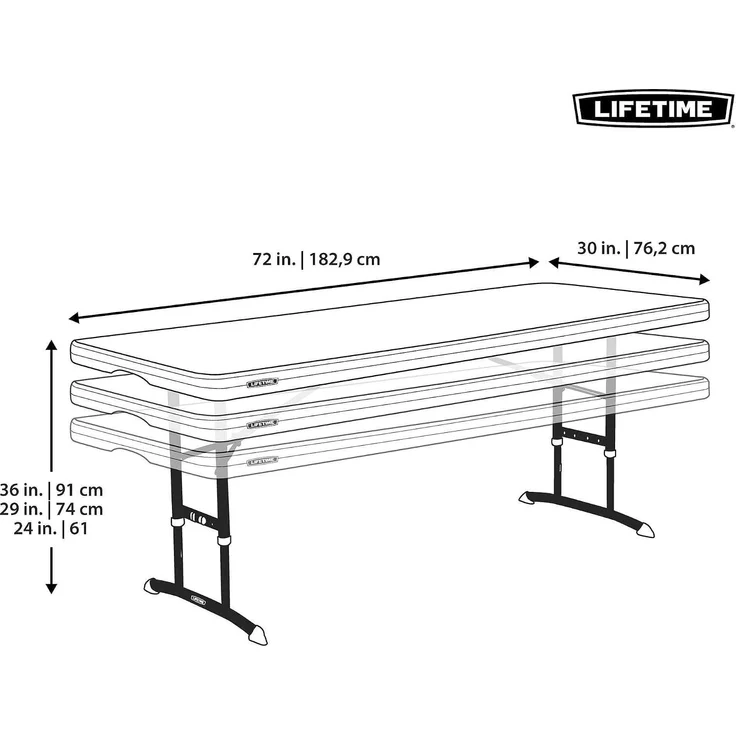 Lifetime 80834 | Kunststoff Klapptisch für Garten, – Bild 3