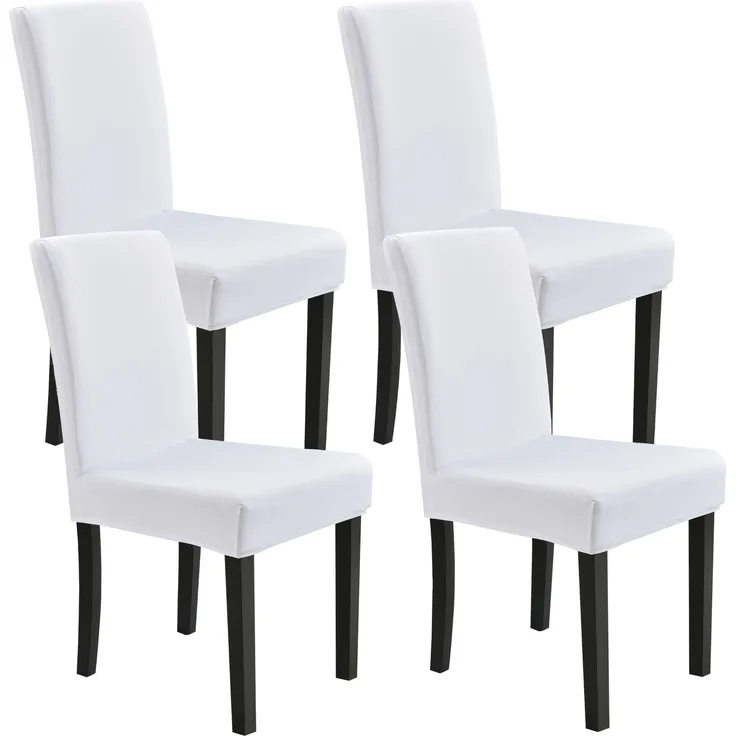 4er-Set Stuhlhusse 42-53 cm Weiß neu. haus