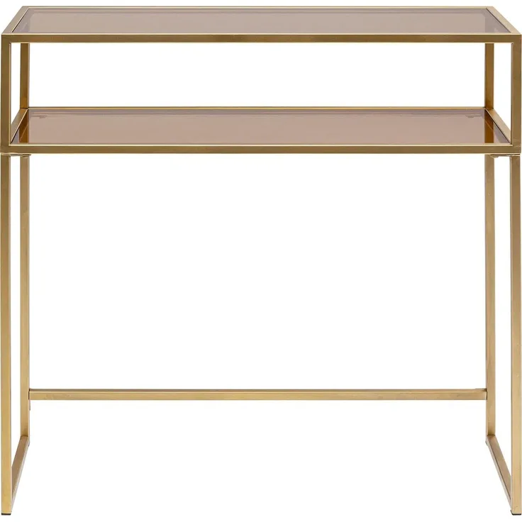 Kare Loft Gold 85x80 cm Konsole, Glas, 80 x 85 x 30 cm