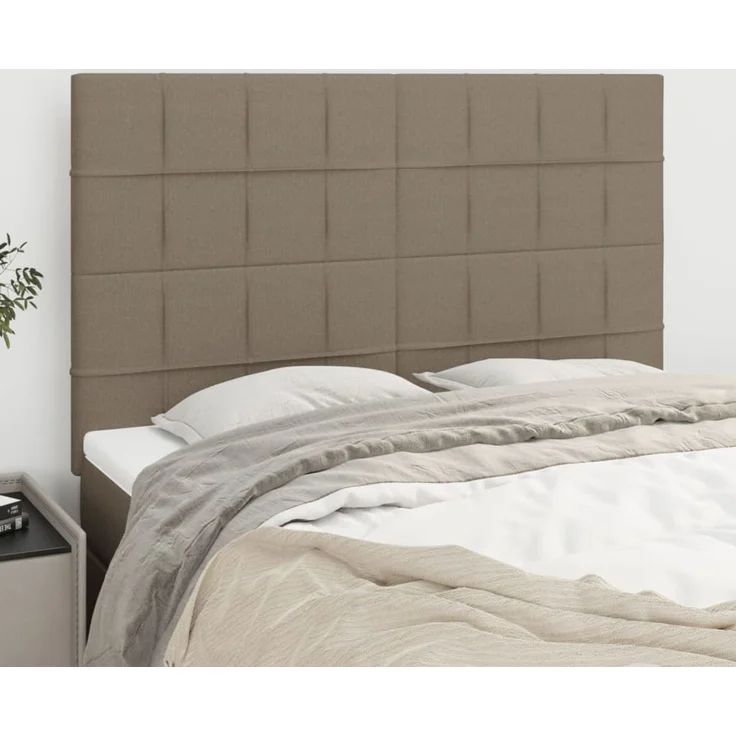 vidaXL Kopfteile 4 Stk. Taupe 72 x 5 x 78/88 cm Stoff 3116334 – Bild 1