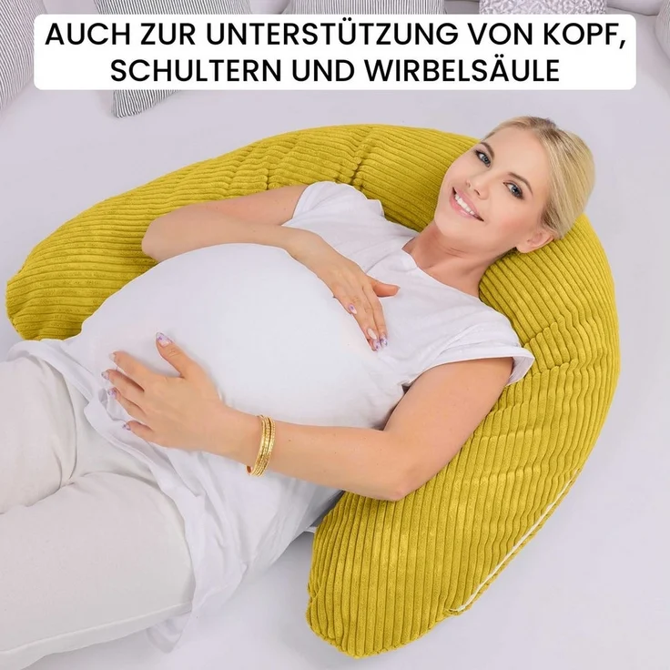 Amilian Stillkissen XXL 170 cm - Schwangerschaftskissen, Seitenschläferkissen, Pregnancy Pillow mit abnehmbarem Bezug, Schlafkissen für Seitenlage, Lagerungskissen für Schwangere & Stillzeit - Stillhilfe – Bild 3