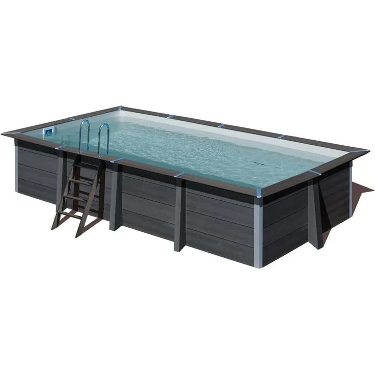 Gre Pools WPC Pool Kreta Pool aus Holz/Kunststoff in Grau – Bild 1