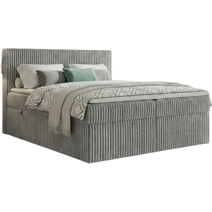 A&J MöbelLand GmbH Boxspringbett RALF mit Bettkasten, Topper und gepolstertem Kopfteil. (Boxspringbett mit Bettkasten und gepolstertem Kopfteil) – Bild 5