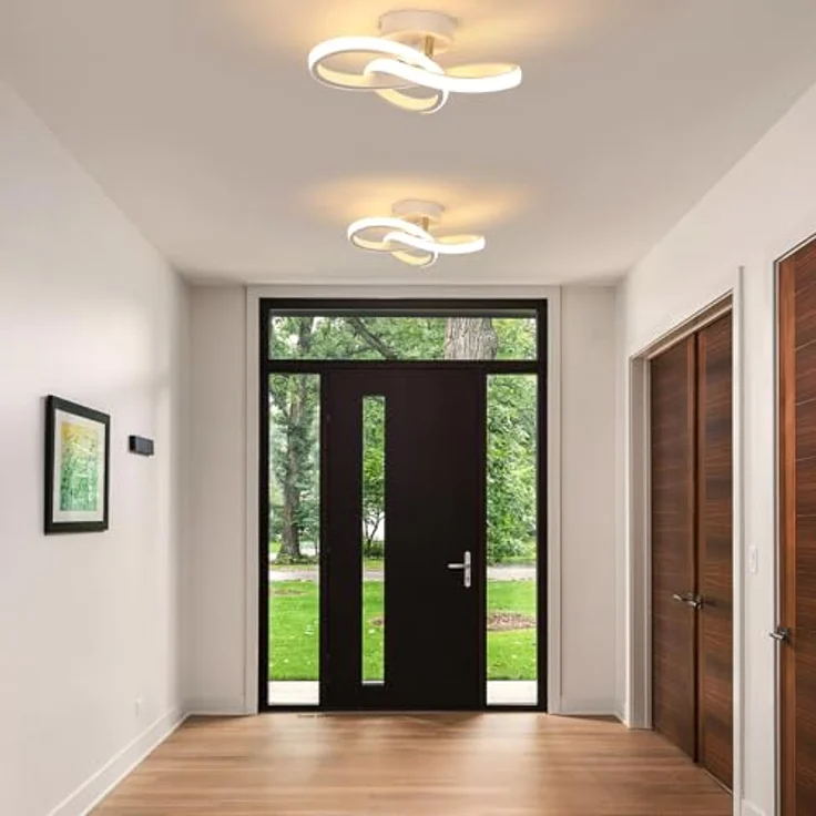 Comely LED Deckenleuchte, 22W 2500LM Deckenlampe 3000K Warmweiß, Moderne Deckenleuchte aus Aluminium LED Lampe Weiß für Wohnzimmer Schlafzimmer Flur Küche Balkon – Bild 3