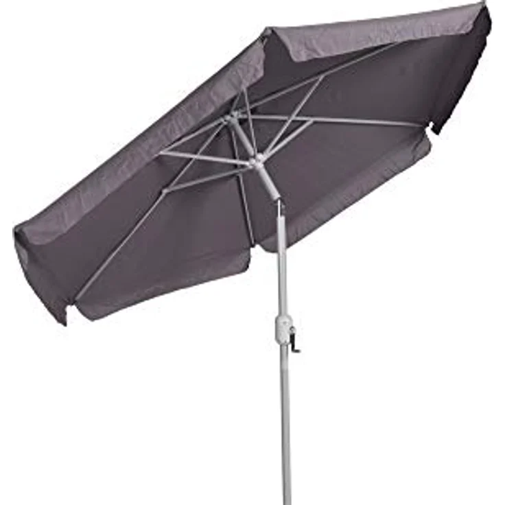 Sonnenschirm, Ø180 cm, grau – Bild 4