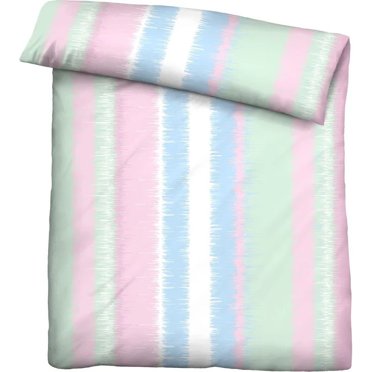 Traumhaft schlafen - Castell - Markenbettwäsche Mikrofaser Bettwäsche 0561120 STREIFEN, mint, 1x 155x220 cm + 1x 80x80 cm – Bild 2