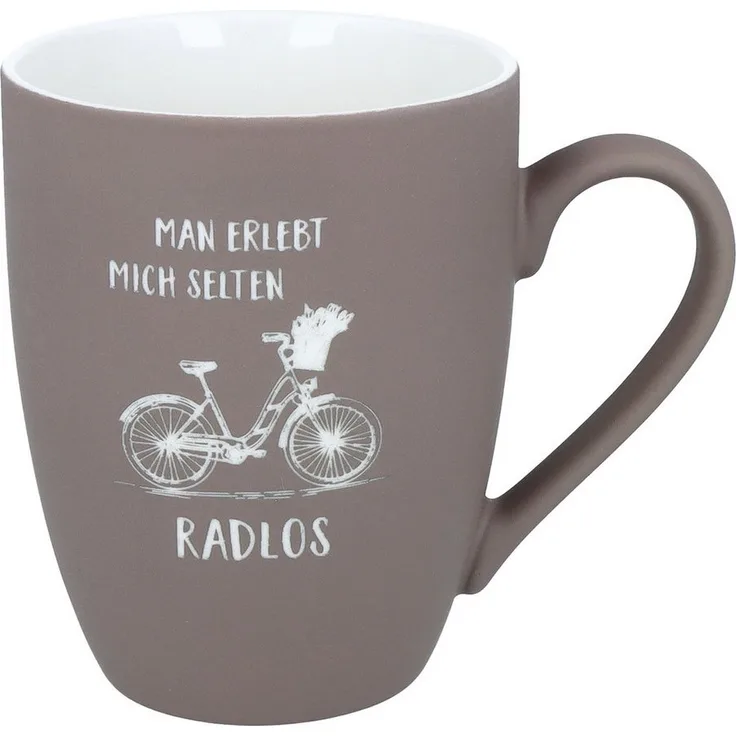 Spruchreif® Tasse SOFT-TOUCH-Tasse mit Gravur·Geschenk für Radfahrer und Mountain Biker