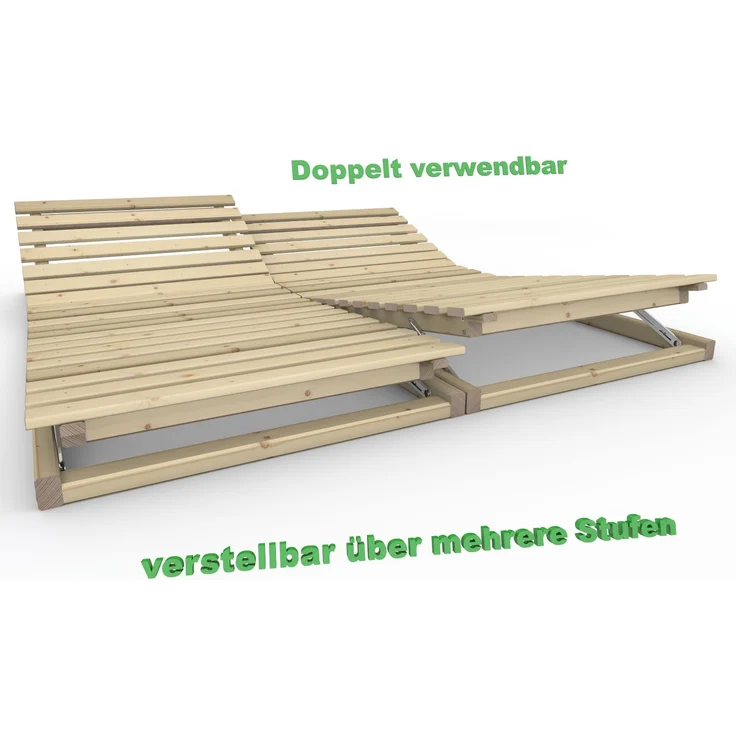 Ergonomischer Holzrahmen Kopf- und Fußteil verstellbar ''Ergo-Eva'' 80 200 Fichte – Bild 7