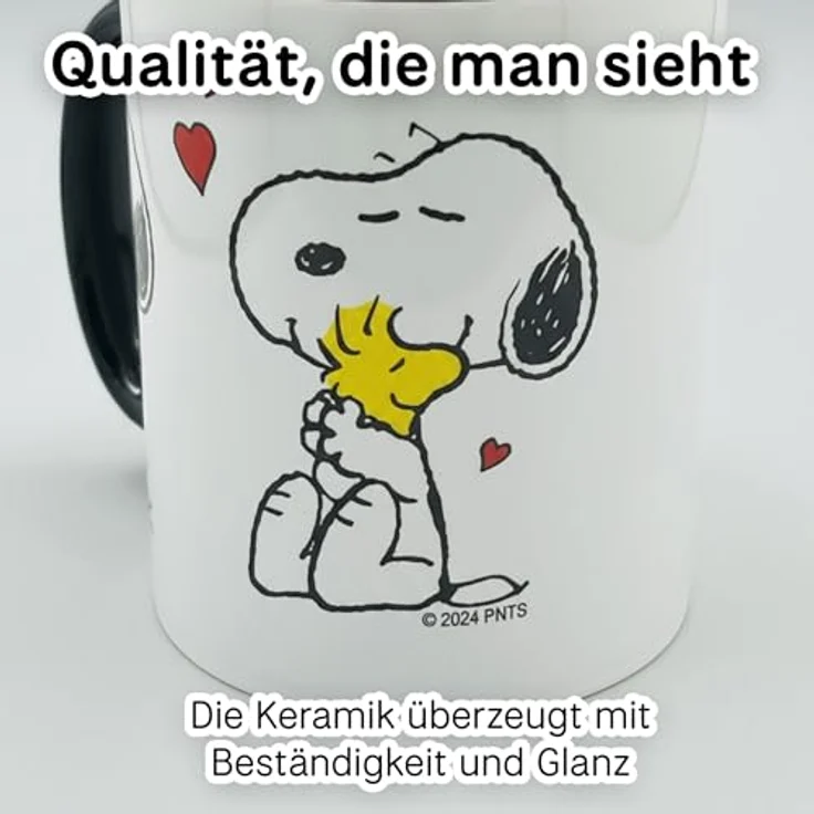 Peanuts Snoopy Woodstock Tasse - 330 ml Schwarz – Bild 4