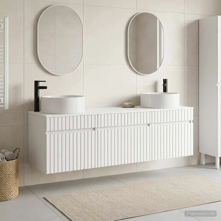 vidaXL Badezimmerschrank-Set 3 stk. Weiß 157 x 44,5 x 80 cm 3405777