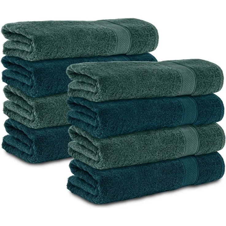 Komfortec Badetücher 100% Baumwolle, 470 g/m², Frottee (8-St), Handtücher 70x140 cm Set, Weich