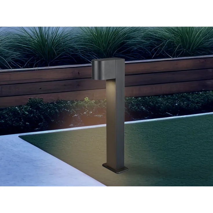LED Sockelleuchte in aus Aluminium Anthrazit, Höhe 50cm