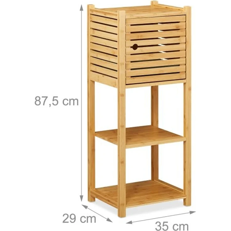 Relaxdays Badregal Bambus mit 4 Ablagen – Bild 4