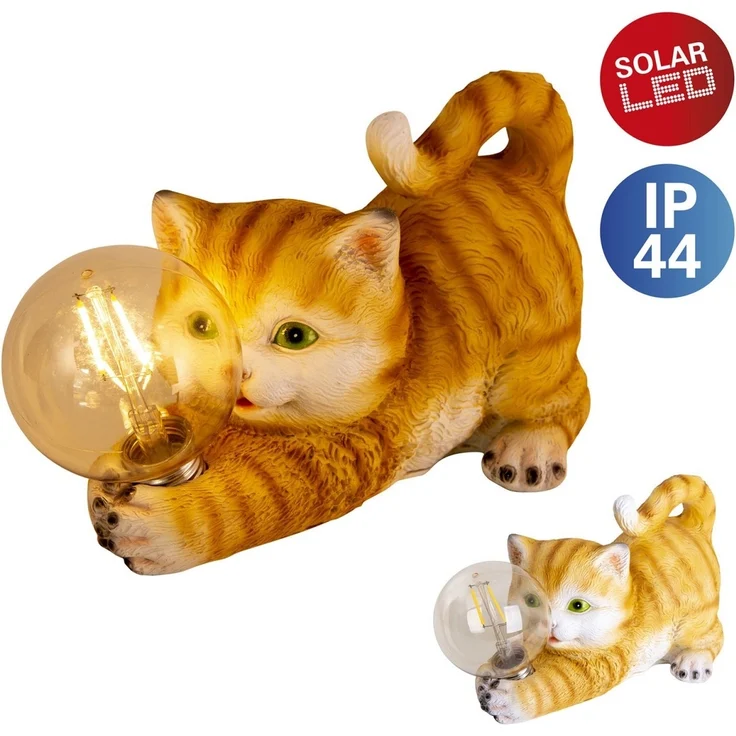Solarleuchte Garten Katze Tier LED Solarlampe Außen Außenleuchte Solar 5265503 – Bild 5