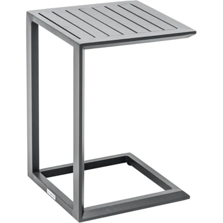 Hespéride - Quadratischer Gartenbeistelltisch Évasion in Graphitgrau - 38 × 38 cm - Graphit